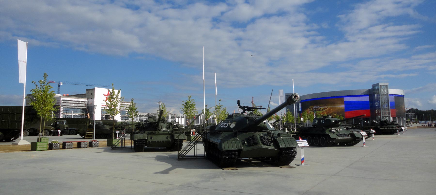 Patriot park, armored vehicles outdoor exhibition