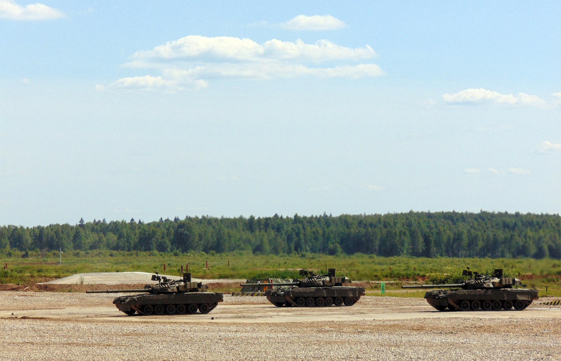 Moscow region, Russian tanks in action